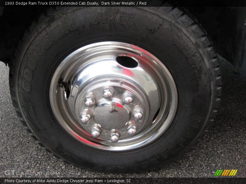 Dark Silver Metallic / Red 1993 Dodge Ram Truck D350 Extended Cab Dually