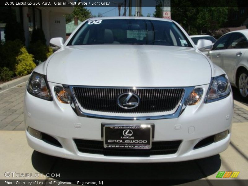 Glacier Frost White / Light Gray 2008 Lexus GS 350 AWD