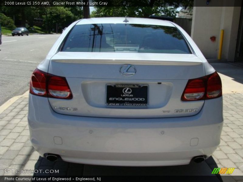 Glacier Frost White / Light Gray 2008 Lexus GS 350 AWD