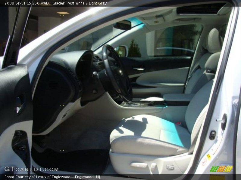 Glacier Frost White / Light Gray 2008 Lexus GS 350 AWD