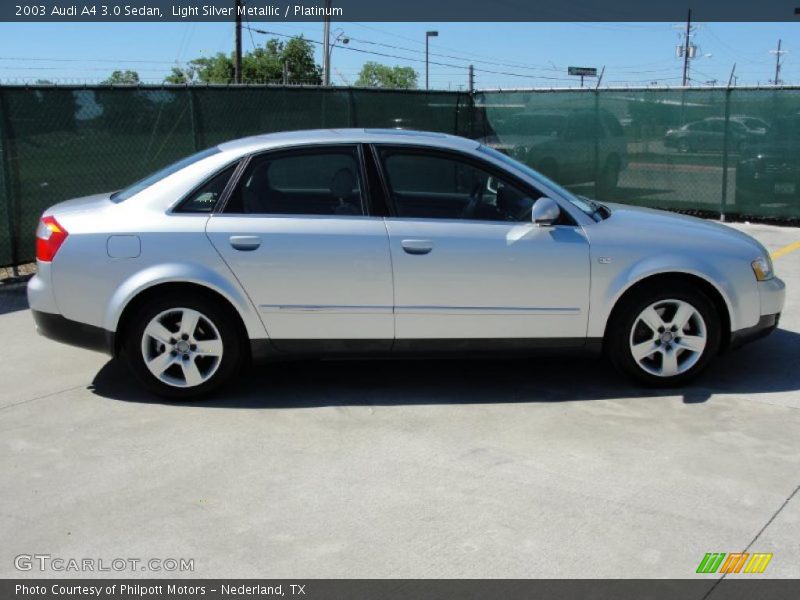 Light Silver Metallic / Platinum 2003 Audi A4 3.0 Sedan