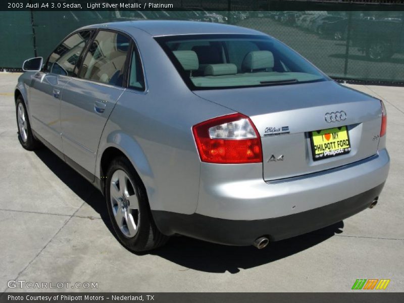 Light Silver Metallic / Platinum 2003 Audi A4 3.0 Sedan