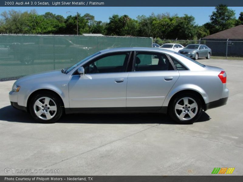 Light Silver Metallic / Platinum 2003 Audi A4 3.0 Sedan