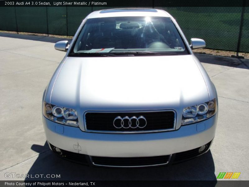 Light Silver Metallic / Platinum 2003 Audi A4 3.0 Sedan