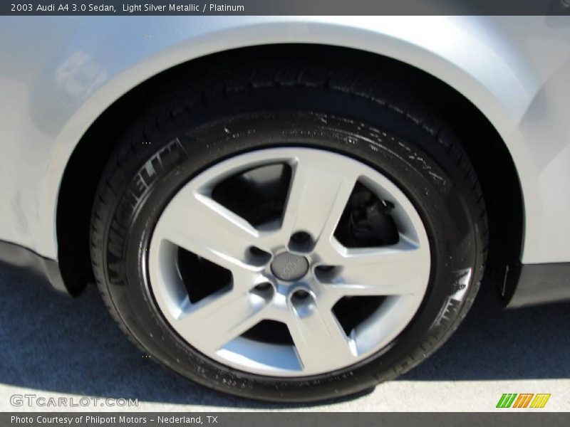 Light Silver Metallic / Platinum 2003 Audi A4 3.0 Sedan
