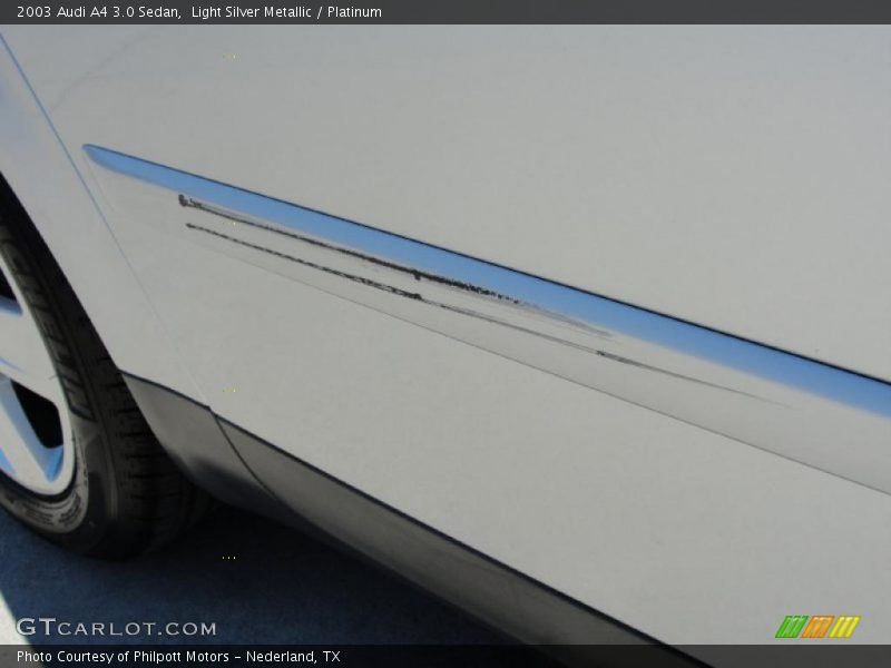 Light Silver Metallic / Platinum 2003 Audi A4 3.0 Sedan
