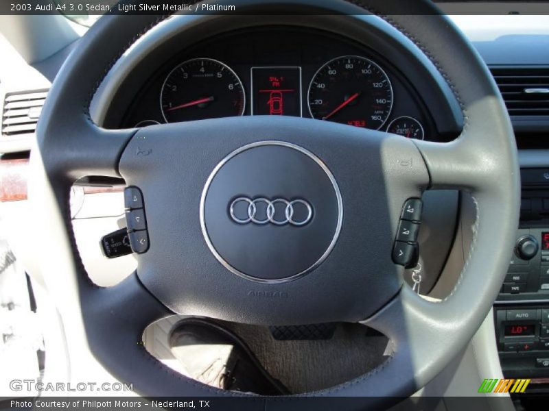 Light Silver Metallic / Platinum 2003 Audi A4 3.0 Sedan