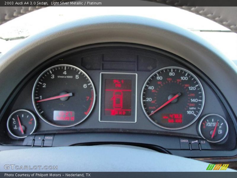 Light Silver Metallic / Platinum 2003 Audi A4 3.0 Sedan