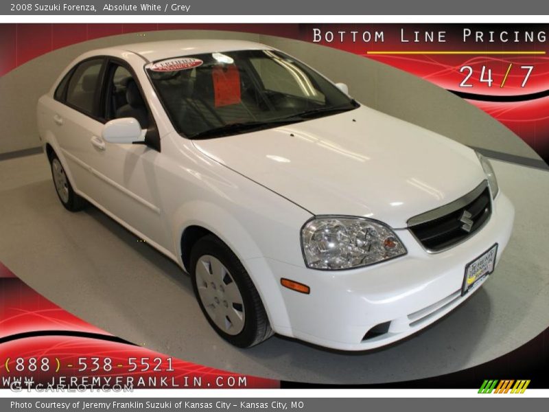 Absolute White / Grey 2008 Suzuki Forenza