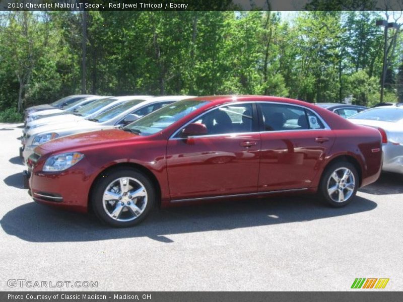 Red Jewel Tintcoat / Ebony 2010 Chevrolet Malibu LT Sedan