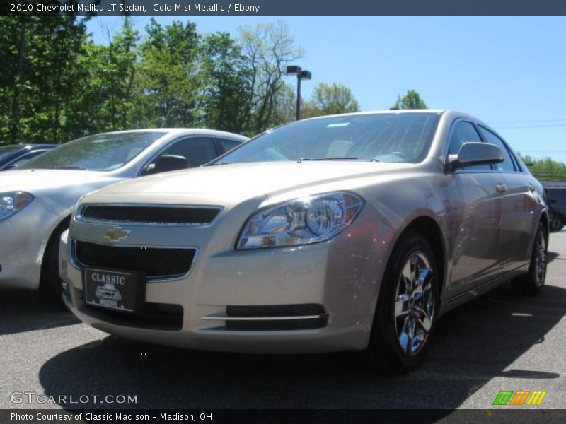 Gold Mist Metallic / Ebony 2010 Chevrolet Malibu LT Sedan