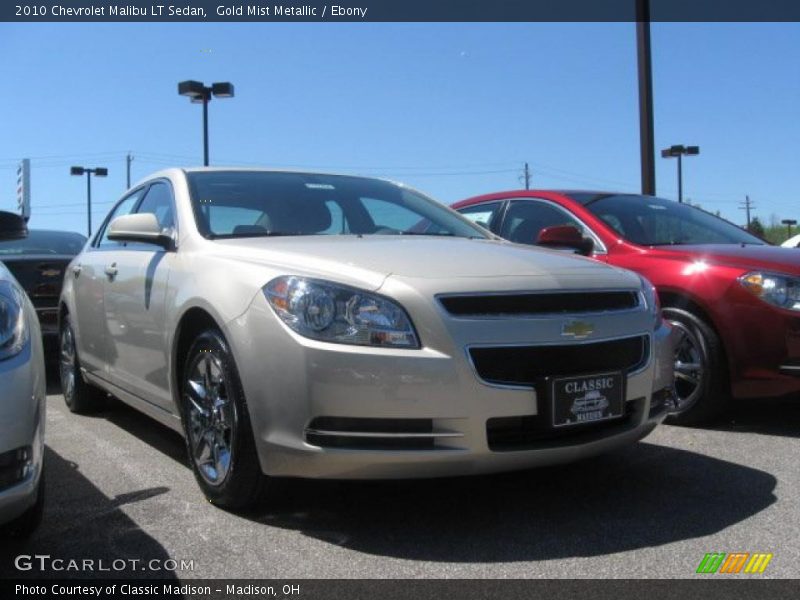 Gold Mist Metallic / Ebony 2010 Chevrolet Malibu LT Sedan