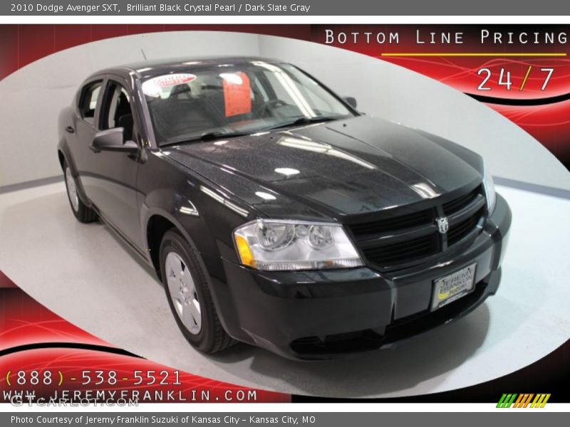 Brilliant Black Crystal Pearl / Dark Slate Gray 2010 Dodge Avenger SXT