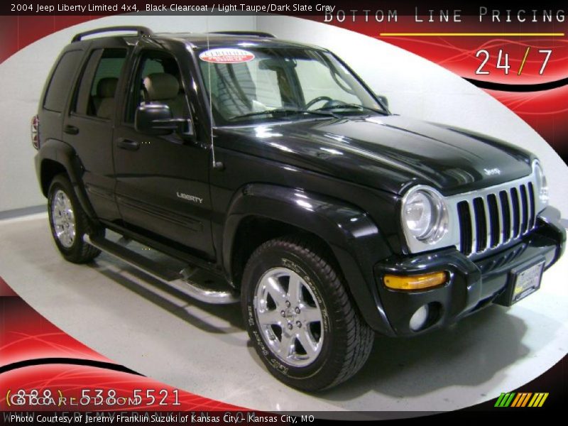 Black Clearcoat / Light Taupe/Dark Slate Gray 2004 Jeep Liberty Limited 4x4