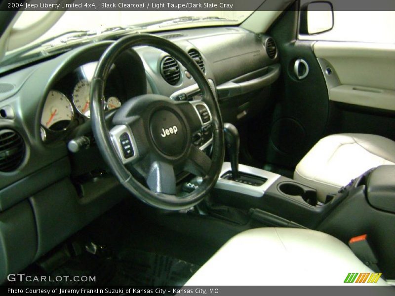 Black Clearcoat / Light Taupe/Dark Slate Gray 2004 Jeep Liberty Limited 4x4