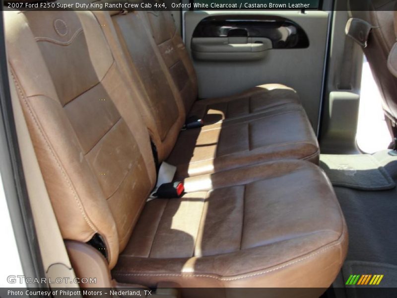 Oxford White Clearcoat / Castano Brown Leather 2007 Ford F250 Super Duty King Ranch Crew Cab 4x4