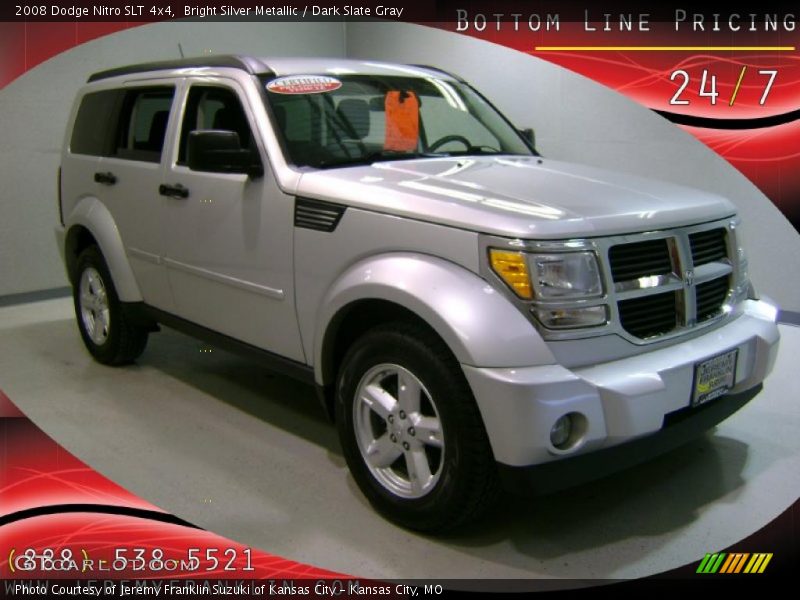 Bright Silver Metallic / Dark Slate Gray 2008 Dodge Nitro SLT 4x4