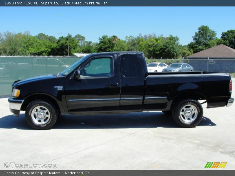 Black / Medium Prairie Tan 1998 Ford F150 XLT SuperCab
