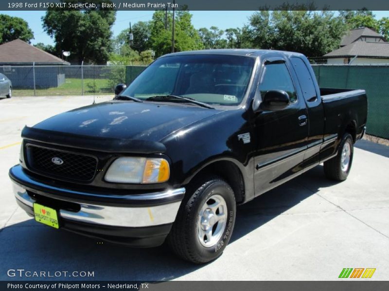 Black / Medium Prairie Tan 1998 Ford F150 XLT SuperCab
