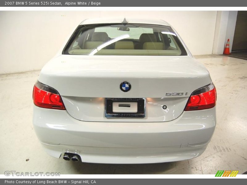 Alpine White / Beige 2007 BMW 5 Series 525i Sedan