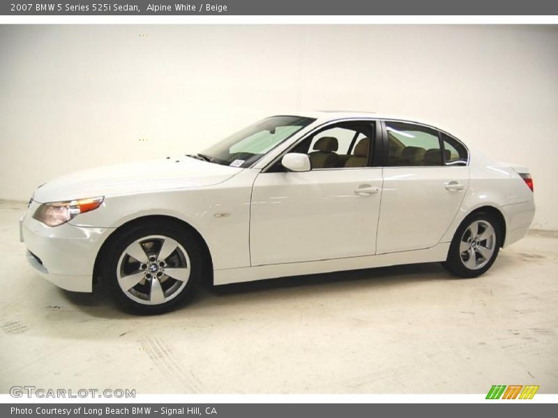 Alpine White / Beige 2007 BMW 5 Series 525i Sedan