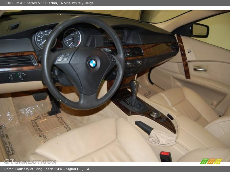 Alpine White / Beige 2007 BMW 5 Series 525i Sedan