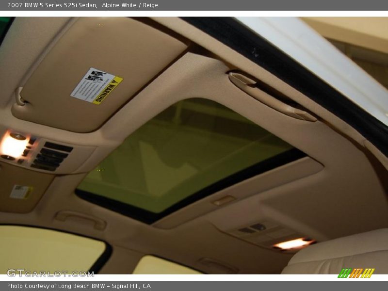 Alpine White / Beige 2007 BMW 5 Series 525i Sedan