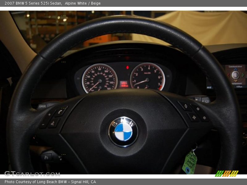 Alpine White / Beige 2007 BMW 5 Series 525i Sedan