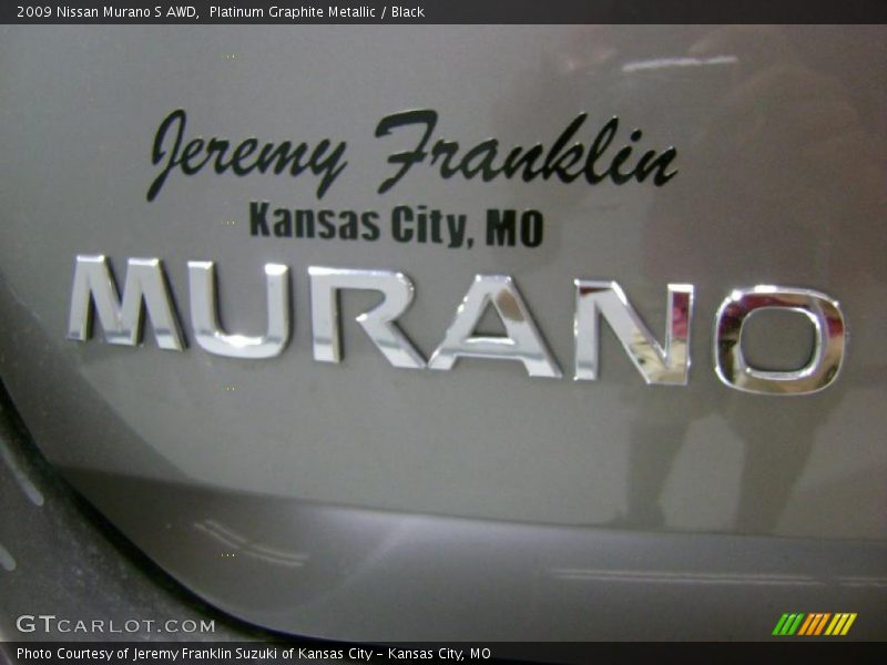 Platinum Graphite Metallic / Black 2009 Nissan Murano S AWD