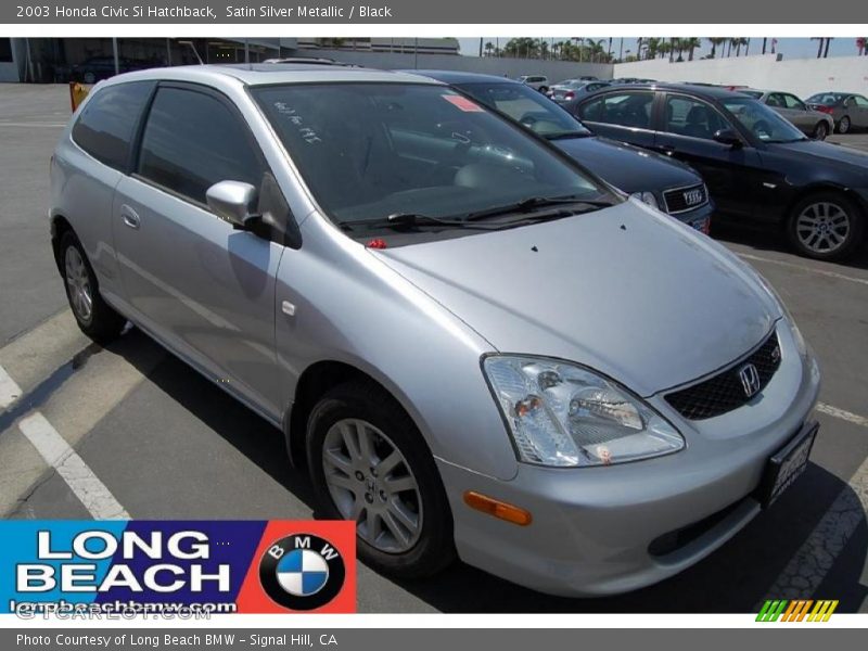 Satin Silver Metallic / Black 2003 Honda Civic Si Hatchback