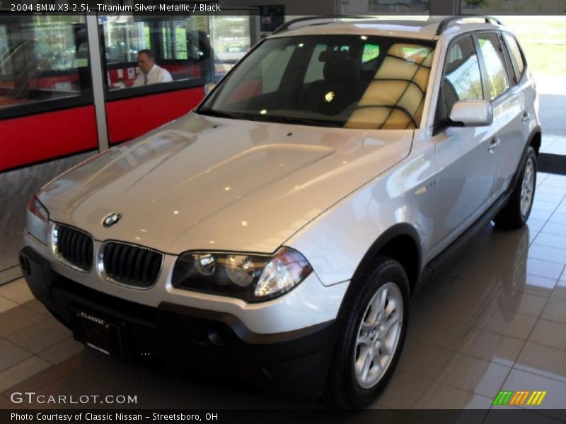 Titanium Silver Metallic / Black 2004 BMW X3 2.5i