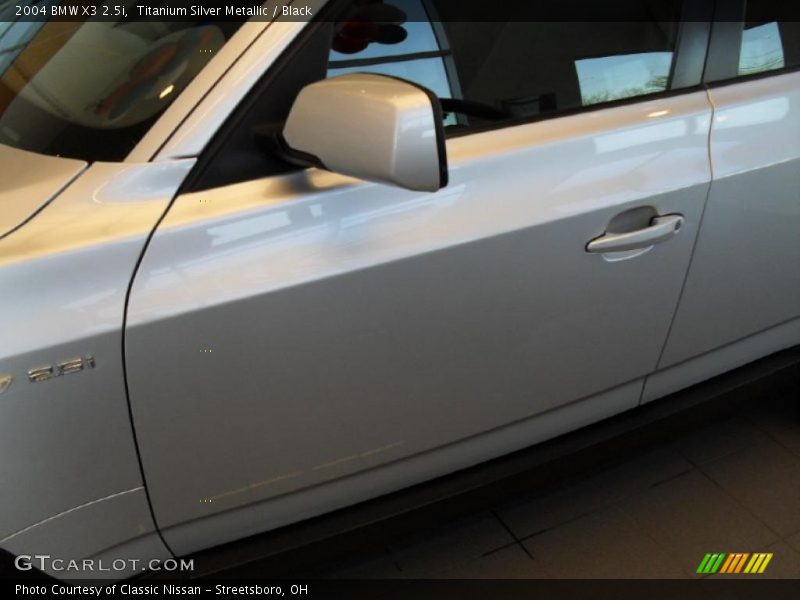 Titanium Silver Metallic / Black 2004 BMW X3 2.5i