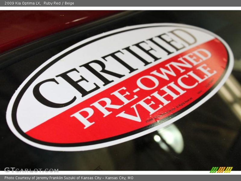 Ruby Red / Beige 2009 Kia Optima LX