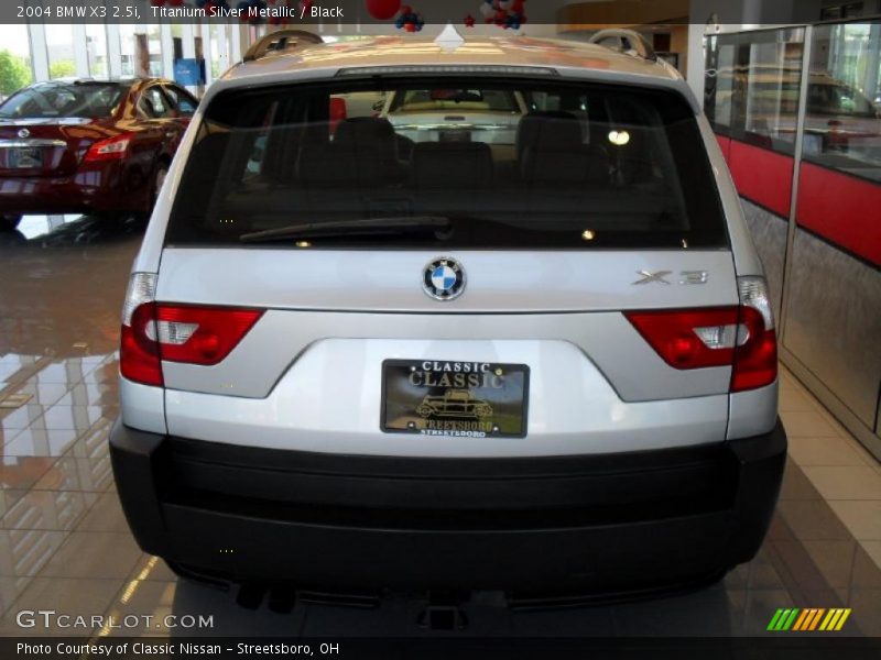 Titanium Silver Metallic / Black 2004 BMW X3 2.5i