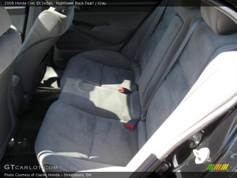 Nighthawk Black Pearl / Gray 2008 Honda Civic EX Sedan