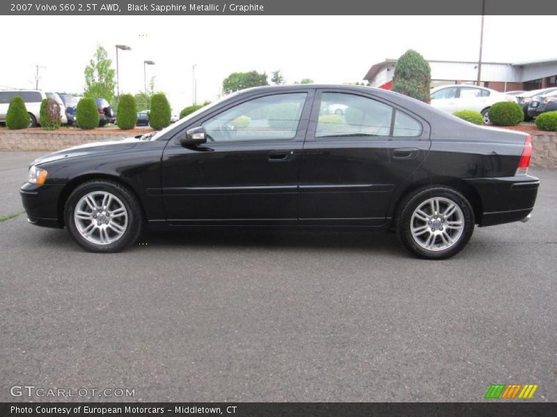 Black Sapphire Metallic / Graphite 2007 Volvo S60 2.5T AWD
