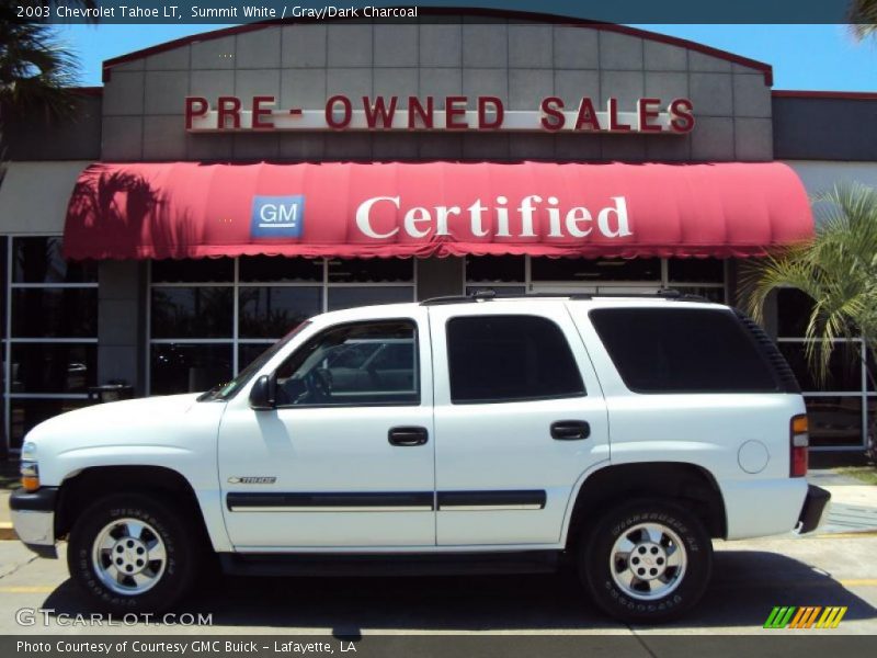 Summit White / Gray/Dark Charcoal 2003 Chevrolet Tahoe LT