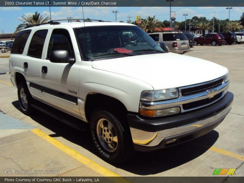 Summit White / Gray/Dark Charcoal 2003 Chevrolet Tahoe LT