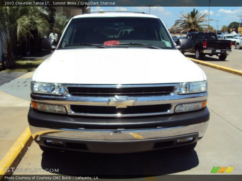 Summit White / Gray/Dark Charcoal 2003 Chevrolet Tahoe LT