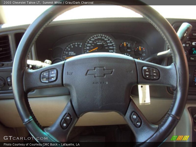 Summit White / Gray/Dark Charcoal 2003 Chevrolet Tahoe LT