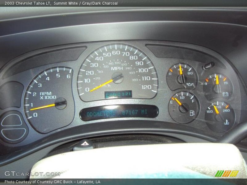 Summit White / Gray/Dark Charcoal 2003 Chevrolet Tahoe LT