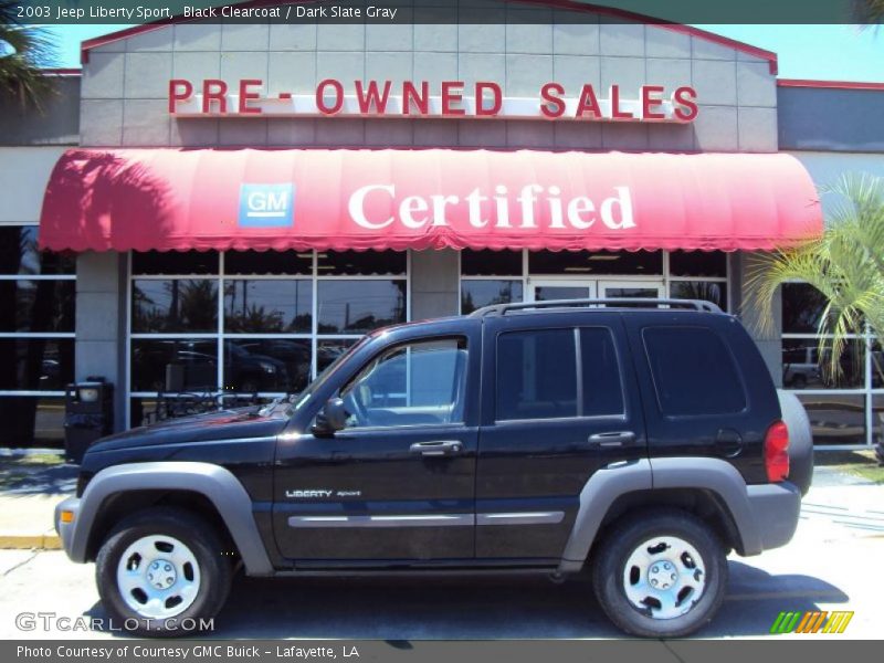 Black Clearcoat / Dark Slate Gray 2003 Jeep Liberty Sport
