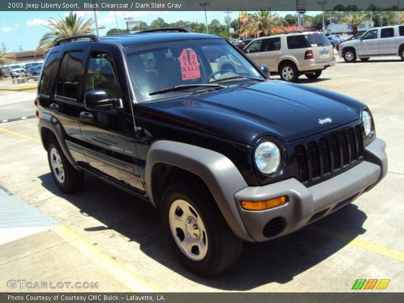 Black Clearcoat / Dark Slate Gray 2003 Jeep Liberty Sport