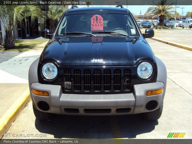 Black Clearcoat / Dark Slate Gray 2003 Jeep Liberty Sport