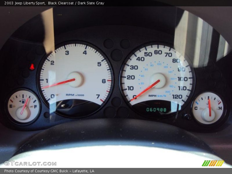 Black Clearcoat / Dark Slate Gray 2003 Jeep Liberty Sport