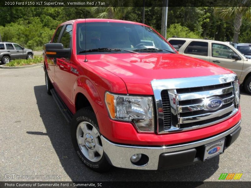 Vermillion Red / Tan 2010 Ford F150 XLT SuperCrew
