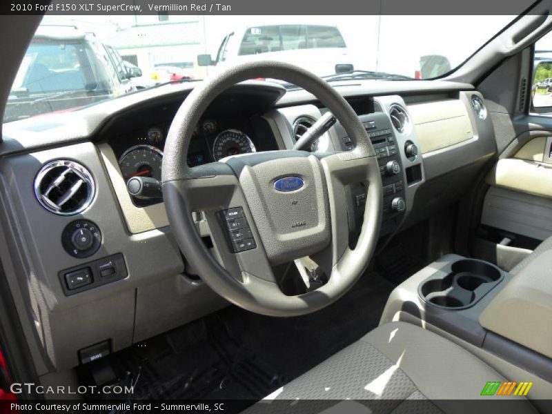 Vermillion Red / Tan 2010 Ford F150 XLT SuperCrew