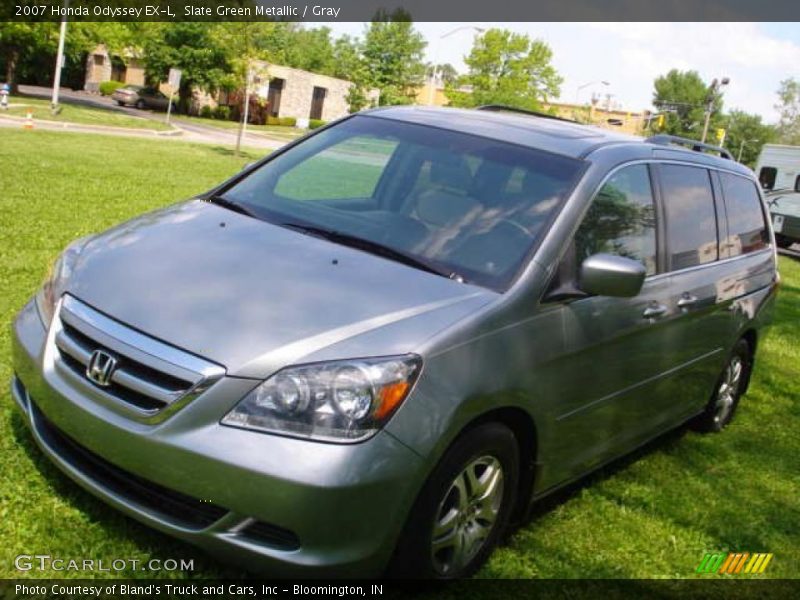 Slate Green Metallic / Gray 2007 Honda Odyssey EX-L