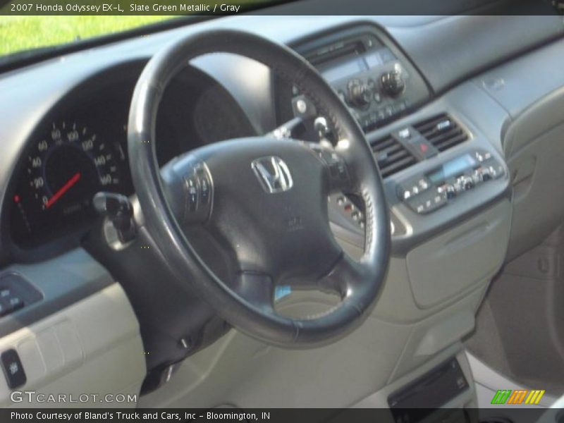 Slate Green Metallic / Gray 2007 Honda Odyssey EX-L