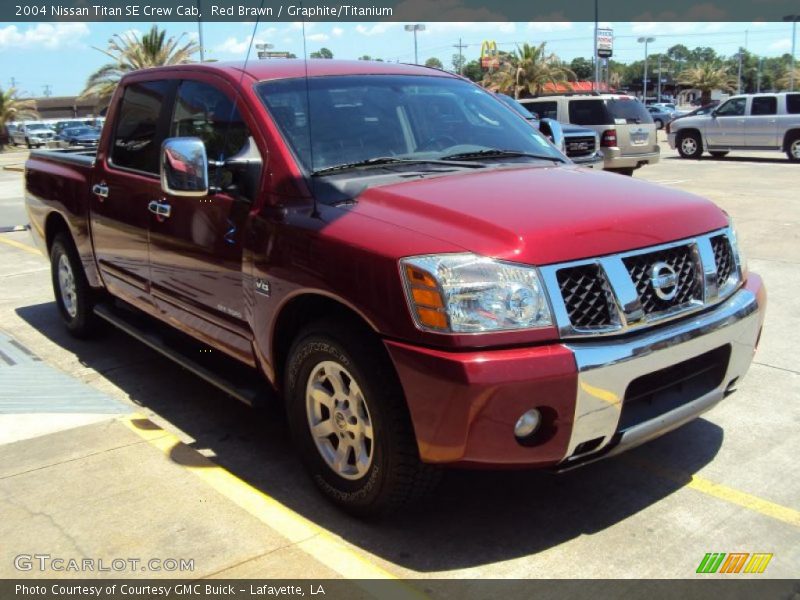 Red Brawn / Graphite/Titanium 2004 Nissan Titan SE Crew Cab